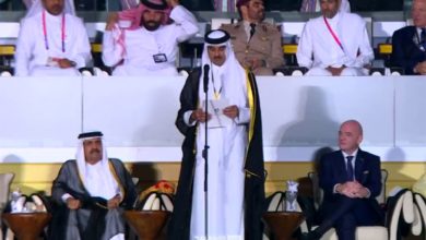 أمير قطر في افتتاح مونديال 2022