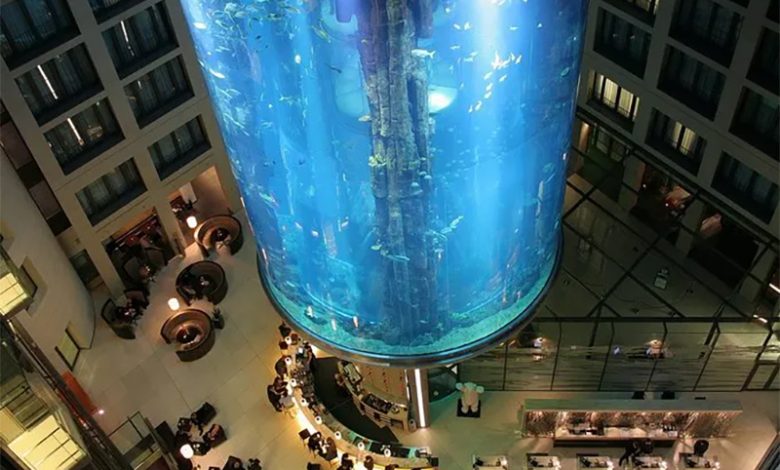 تحطم حوض أسماك يحتوي 1500 سمكة في أحد فنادق برلين